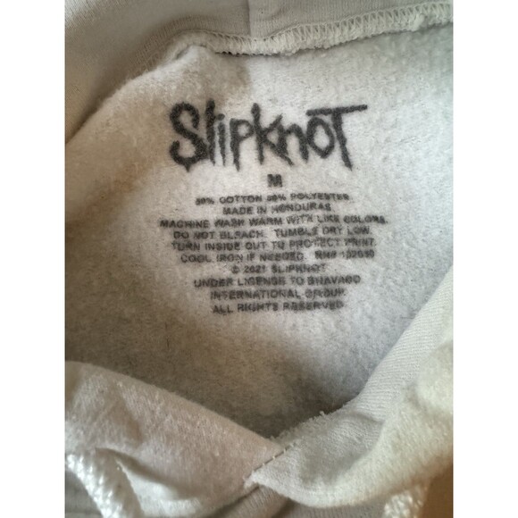 Slipknot Hoodie Sweatshirt Men’s Size Medium 2021‎ Tour White Blue - Picture 5 of 5